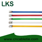 4.6*150mm 201,304,316 grade epoxy polyester coated Ball-lock stainless steel cable ties