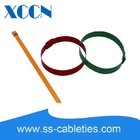 Long Red Plastic Coated Stainless Steel Cable Ties Lock Mount Wire Rope