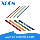 10x0.25x550mm Black Plastic Coated Stainless Steel Cable Ties High Safety