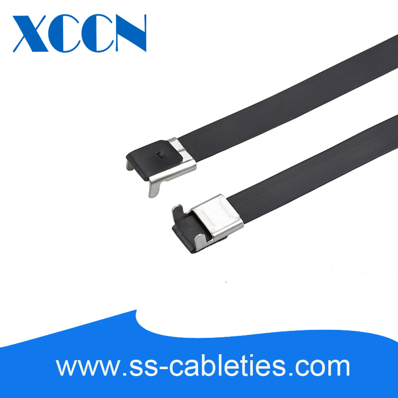 PVC Coating Ladder Type Stainless Steel Cable Ties Wing Buckle 11x1x1200mm