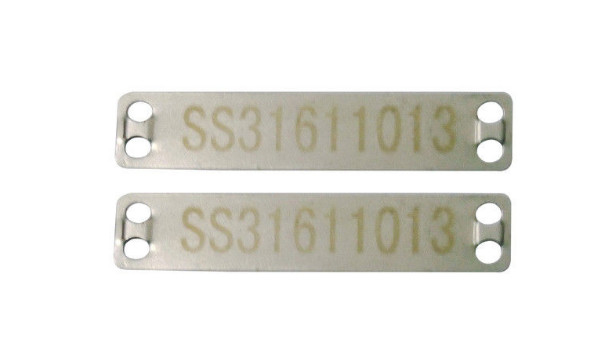 Metal Cable Tag Plate Markers Weather Proof Permanent For Harsh Environments