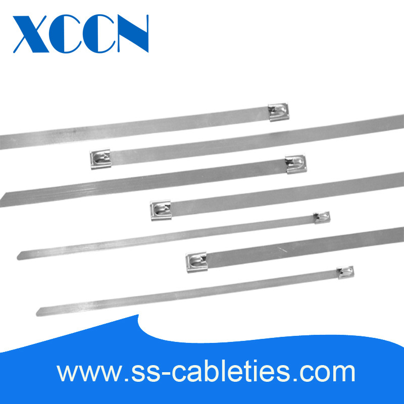 10*0.3*550mm 201,304,316 grade self-locking ball lock stainless steel cable tie with fireproof