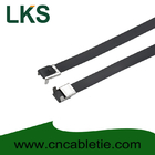 PVC coated L type stainless steel cable ties-Wing Lock type