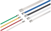 Easy Install Ball Lock Stainless Steel Cable Tie Long Lasting Cabling Bundles