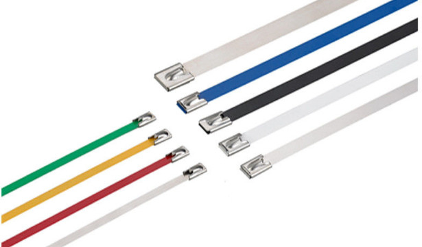 Fire Resistant Reusable Stainless Steel Cable Ties , Coated Wire Ties Accessories